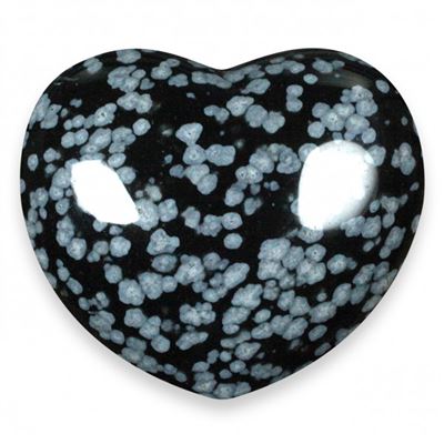 Obsidian Snowflake Heart Large